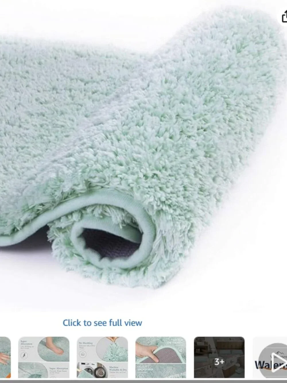 Aqua Microfiber Bath Mat/Rug 20x32